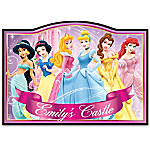 Buy Disney Princess Personalized Wooden Welcome Sign With Belle, Cinderella, Jasmine And More