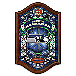 Buy Seattle Seahawks Illuminated Wood Frame Stained-Glass Wall Decor