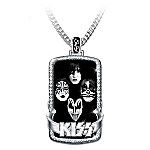 Buy KISS Men's Stainless Steel Dog Tag Pendant Necklace