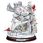 Buy Thomas Kinkade Hugs For The Holidays Crystal Snowman Sculpture