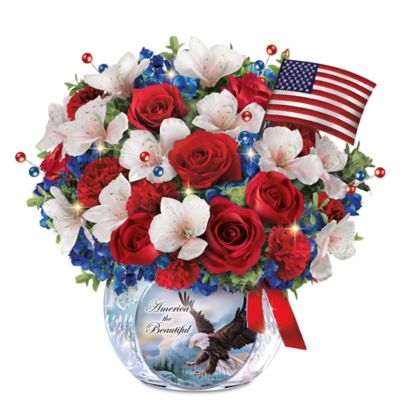 Buy America The Beautiful Lighted Crystal Centerpiece