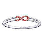 Buy Ribbon Of Hope Support The Cause Bracelets With Swarovski Crystals