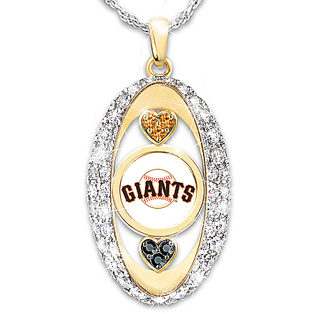 For The Love Of The Game San Francisco Giants Crystal Pendant Necklace