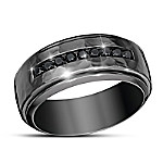 Buy Need For Speed Black Sapphire Men's Stainless Steel Ring