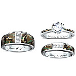 Buy Camo His And Hers Personalized Engraved Wedding Ring Set
