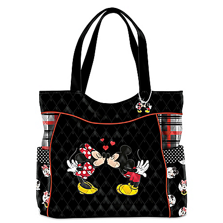 Disney Mickey Mouse and Minnie Mouse Women’s Quilted Tote Bag: Bradford Exchange