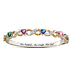 My Family, My Pride, My Joy Personalized Bracelet With Birthstones And Names