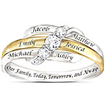 Buy Our Family Forever Personalized White Topaz Ring