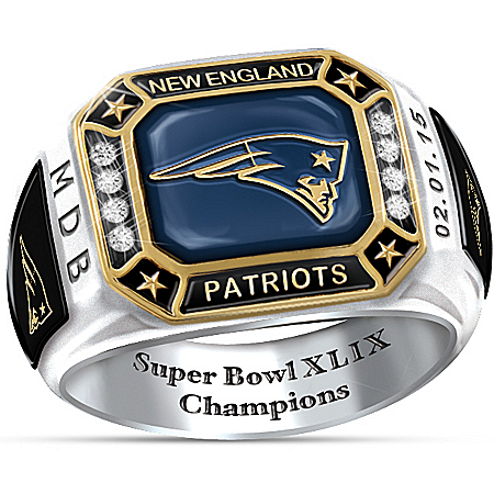 New England Patriots Super Bowl XLIX Champions Patriots Pride Personalized Men’s Ring – Personalized Jewelry