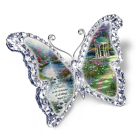Thomas Kinkade Faith Crystalline Butterfly Sculpture