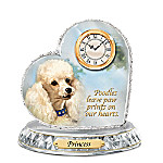 Buy Poodle Crystal Heart Personalized Decorative Dog Clock