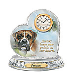 Buy Boxer Crystal Heart Personalized Decorative Dog Clock
