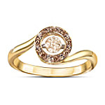 Buy Brilliant Motions Indulgence Diamond 18K Gold-Plated Ring