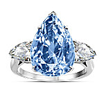 Buy Diamonesk Blue Perfection Sterling Silver Ring