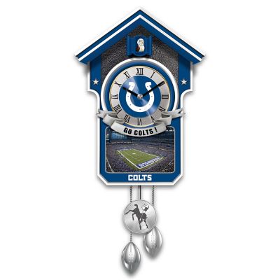 Buy NFL-Licensed Indianapolis Colts Football Wall Cuckoo Clock