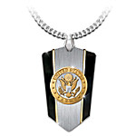 Buy U.S. Army Shield Pendant Stainless 24K Gold-Plated Necklace