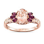Buy Champagne Delight 18K Rose Gold-Plated Morganite And Diamond Ring