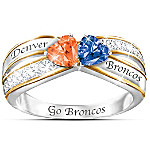 Buy Heart Of Denver Sterling Silver Ring With 18K-Gold Plating