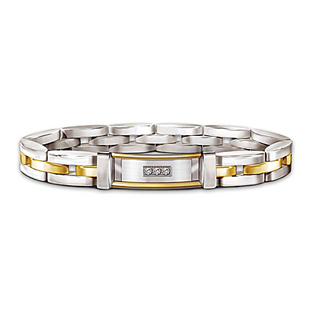 Today, Tomorrow And Always My Son Personalized Diamond Stainless Steel Bracelet – Personalized Jewelry