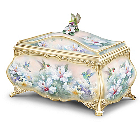 Lena Liu's Jewels Of The Garden Handcrafted Heirloom Porcelain Music Box