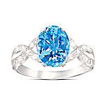 Buy Summer Breeze Swiss Blue Topaz & Diamond Sterling Silver Ring