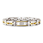 Buy Today, Tomorrow And Always Dear Father Personalized Diamond Stainless Steel Bracelet