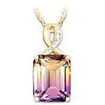 Buy Sunset Oasis Women's Ametrine And Diamond Pendant Necklace