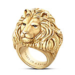 Buy Heart Of A Lion 24K Gold-Plated Men's Ring