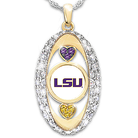 For The Love Of The Game LSU Tigers Women’s Pendant Necklace