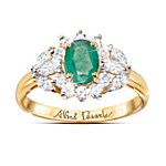 Buy Alfred Durante Gardens Of Versailles Emerald And White Topaz Ring