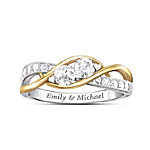 Buy The Two Of Us Personalized Sterling Silver White Topaz Ring