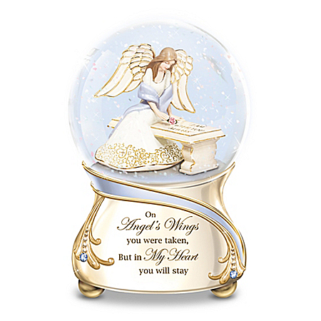 Forever In My Heart Musical Glitter Globe With Crystals