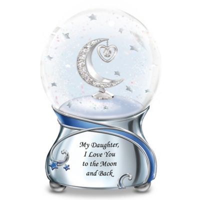 Buy My Daughter, I Love You To The Moon And Back Snowglobe With Moon And Heart Charm
