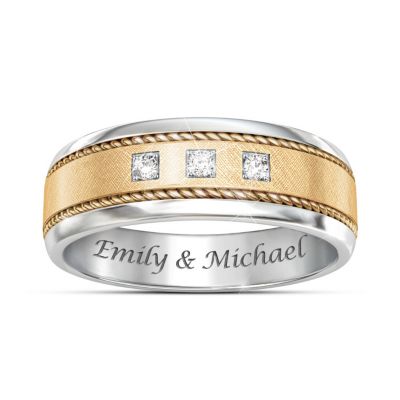 Buy Timeless Love Personalized Men's Two Tone Diamond Ring