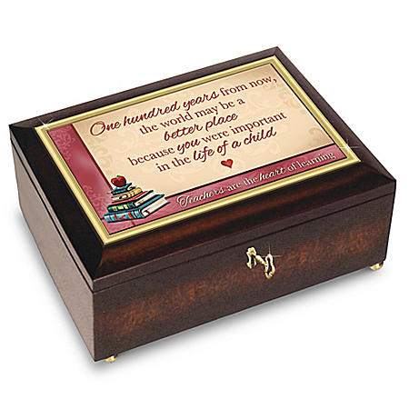 Teachers Are The Heart Of Learning Music Box With Poem Card