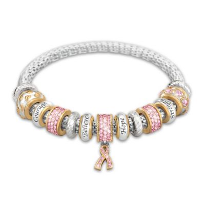 Buy Message Of Hope Breast Cancer Awareness Mesh Bracelet