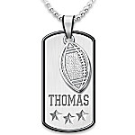 Buy Sports Star Personalized Stainless Steel Grandson Pendant Necklace