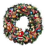 Buy Santa's Busy Season Illuminated Christmas Wreath
