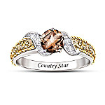 Buy Country Star Smoky Quartz And Diamond Ring