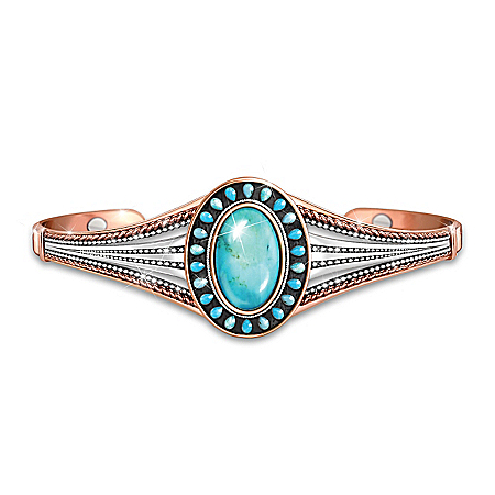 Turquoise Tranquility Copper Healing Bracelet