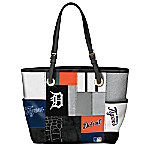 Buy Detroit Tigers MLB Patchwork Tote Bag With Team Logos