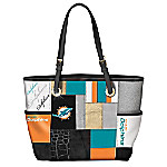 Buy For The Love Of The Game NFL Miami Dolphins Patchwork Tote Bag