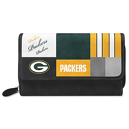 For The Love Of The Game NFL Green Bay Packers Patchwork Wallet