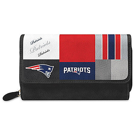 For The Love Of The Game NFL New England Patriots Patchwork Wallet