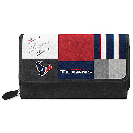 For The Love Of The Game NFL Houston Texans Patchwork Wallet