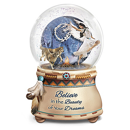 Mystical Dreams Handcrafted Native American Style Glitter Globe