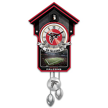 Atlanta Falcons NFL Cuckoo Clock With Game Day Image