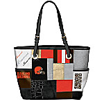 Buy For The Love Of The Game NFL Cleveland Browns Patchwork Tote Bag