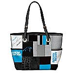 Buy For The Love Of The Game Carolina Panthers Patchwork Tote Bag