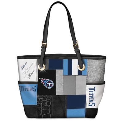 Buy For The Love Of The Game NFL Tennessee Titans Patchwork Tote Bag